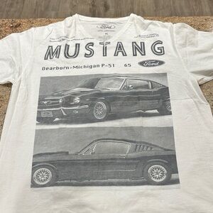 Ford Mustang White Graphic Tee